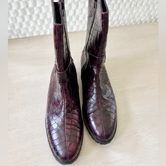 Amalfi by Rangoni Women's Pria Ankle Boot Burgandy Size 8.5” Made in Italy NWOT - Picture 10 of 13